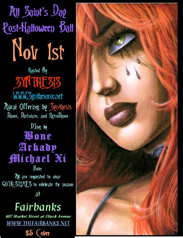 All Saints' Day Flyer - November 2001